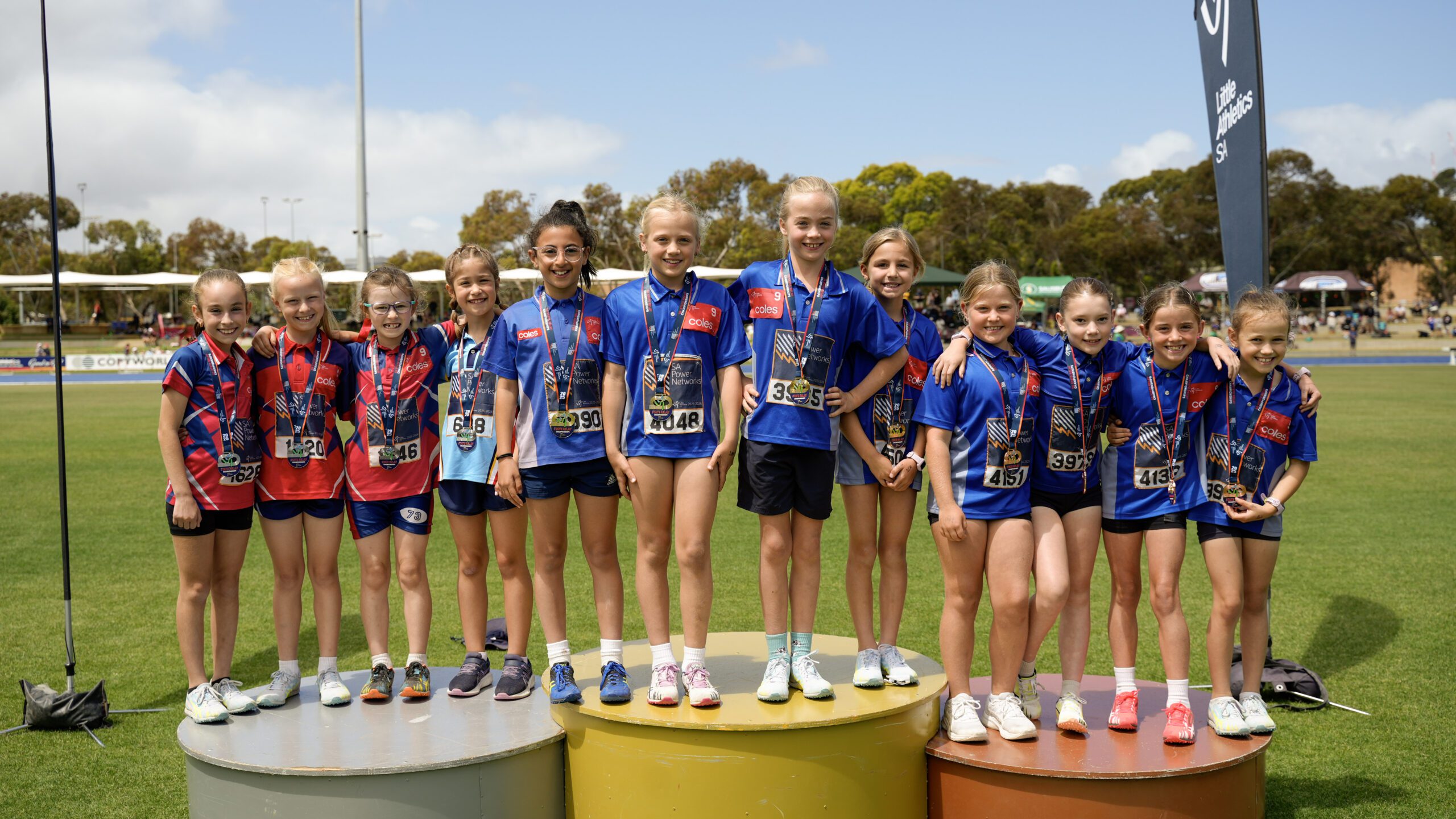 Plympton Flyers athletes competing in a relay